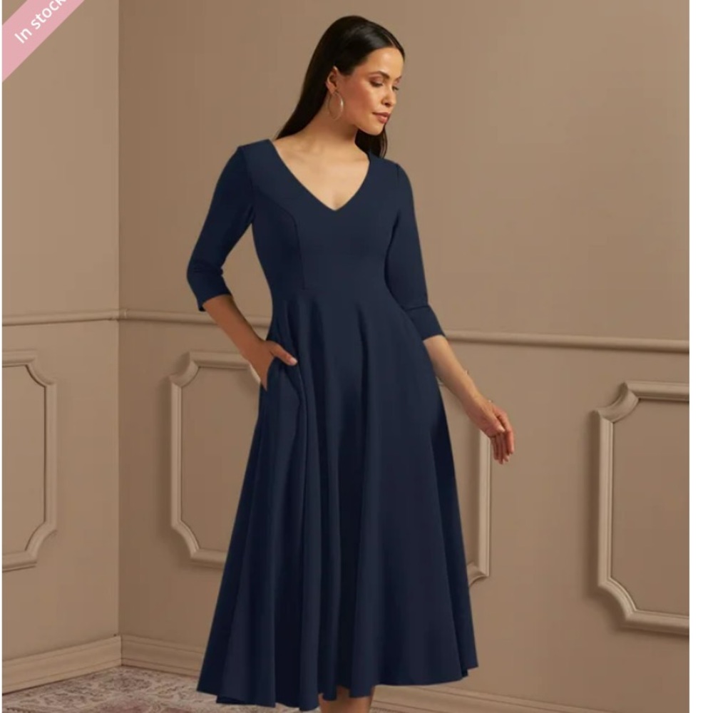 New Azazie Nassif Mother of the Bride Dark Navy Dress